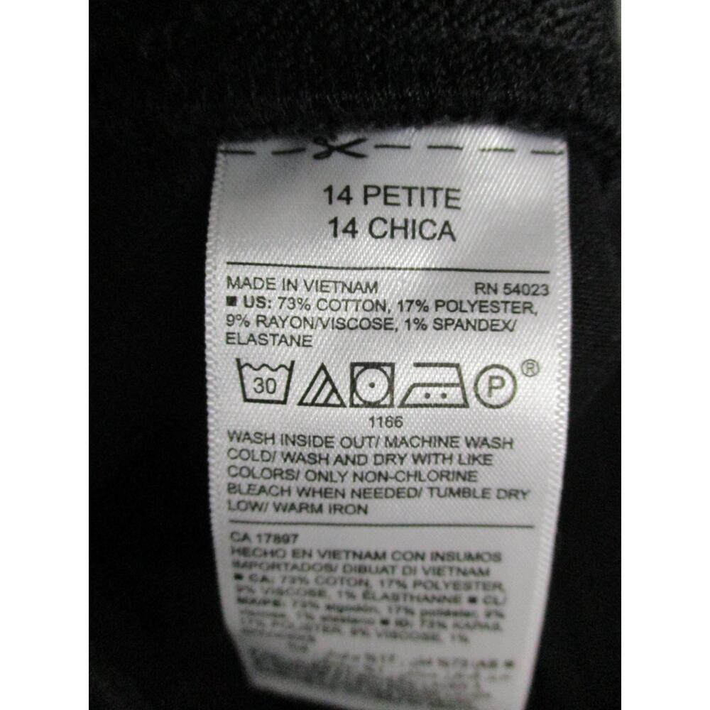 Old Navy Rockstar Black 15oz Distressed Raw Hem Jeggings Womens Size 14P - Picture 11 of 12